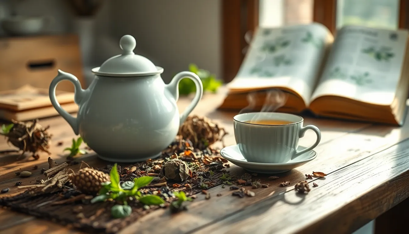 캐모마일차 음용 이미지